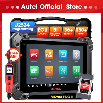 Diagnostic Tools Autel MK908PRO II MK908 PRO 2 Automotive OBD2 Scanner J2534 ECU Programming Tools PK MK908S PRO