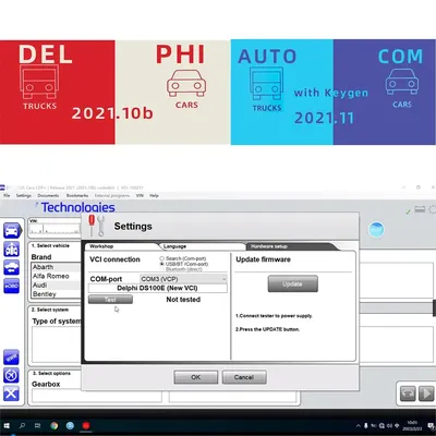 2024 Latest Delphis 2021.10b with keygen Software DS 150 Autocoms 2021.11 Codings OBD2 Diagnostic