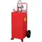 30 Gallon Gas Caddy With Wheels, Fuel Transfer Tank Gasoline Diesel Can Reversible Rotary Hand