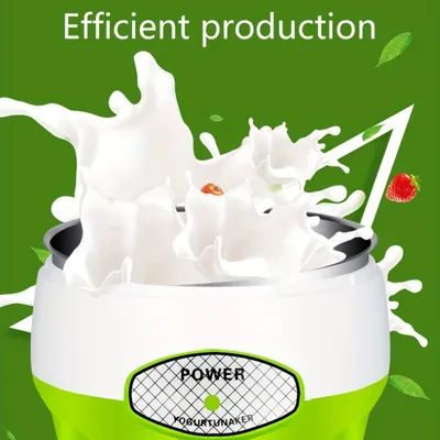 Effortless 1L Homemade Yogurt Maker - Stainless Steel, Fully Automatic, Energy-Efficient, Plug