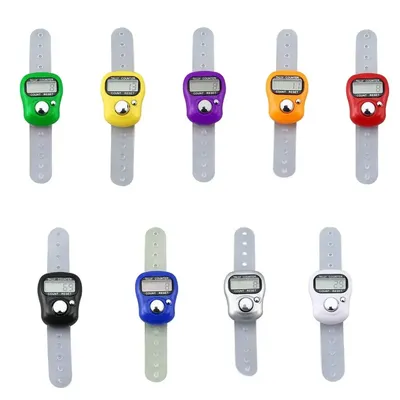 Stitch Marker Row Counter LCD Electronic Tally Clicker Timer