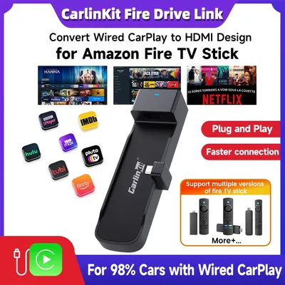 Carlinkit Supports Fire TV Stick Converter TV Streaming Box CarPlay To HDMI Car Adapter for Amazon