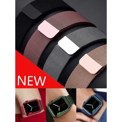 Milanese loop For Apple Watch straps 45mm 44mm 40mm 41mm 42mm-46mm sport bracelet iwatch series 8 7