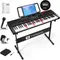 Piano Keyboard for Beginner, VGK6101 61 Keys Electric Keyboard Piano Portable Music Keyboard with