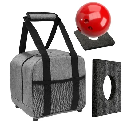 Bowling Bags for Single Ball Oxford Cloth Bowling Ball Tote Bag with Padded Ball Holder Bowling