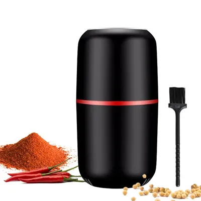 Portable Electric Coffee Grinder Stainless Steel Blade - Coffee Bean Grinder for Salt Pepper Beans