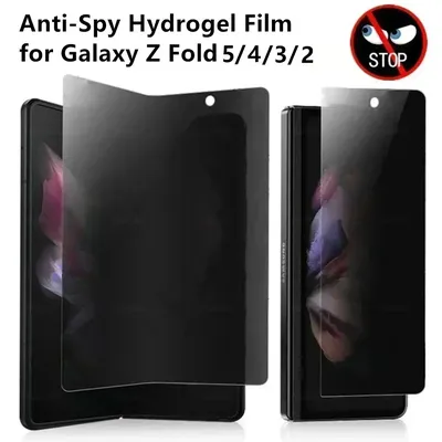 2Pcs For Samsung Galaxy Z Fold 5 3 Anti Peep Spy Hydrogel Film Soft Privacy Protective Screen