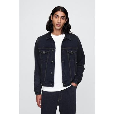 Gap Mens Blue Heavyweight Fleece-Lined Denim Jacket - Blue