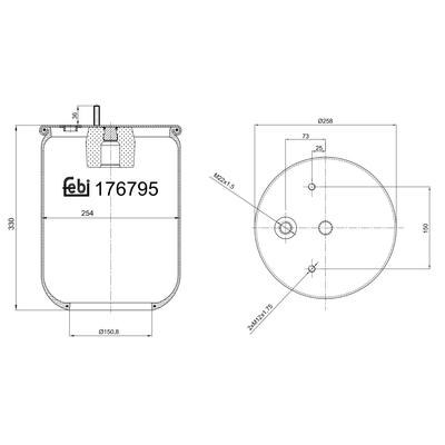 FEBI BILSTEIN Universal ohne Kolben 150mm für SOLARIS 1001101058 176795