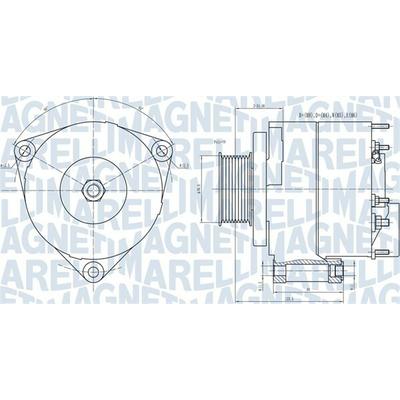 MAGNETI MARELLI Universal 28V 80A für MERCEDES-BENZ A0091549702 A0091549802 A0101549002 063731593010