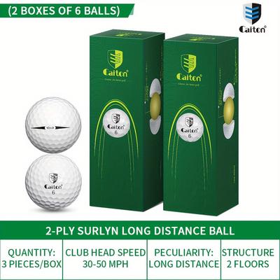 TEMU Professional Golf Balls From Caiton | Multi-layered Structure | Long Distance Flight | Low Rate | | 6/3pcs , Caiton