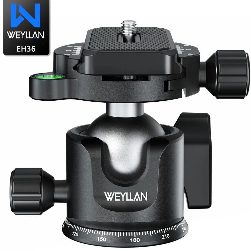 WEYLLAN EH36 trépied rotule panoramique rotule montage adaptateur rainure en U profil bas rotule trépied montage charge maximale 33lbs/15kg nouveau