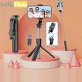 Selfieshow Selfie Stick Treppiede Supporto per telefono Supporto da tavolo Monopiede allungabile Bluetooth per trasmissione in diretta mobile Foto portatile