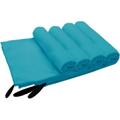 Reisehandtuch MY HOME "Xavi, 4 x 100x200cm ideal als Sporthandtuch, Reisehandtuch", blau, B:100cm L:200cm, Microfaser, Mikrofaser, Handtücher (Packung), als Serie und Set, sehr leicht, kompakt, schnelltrocknend, Mikrofaser Image