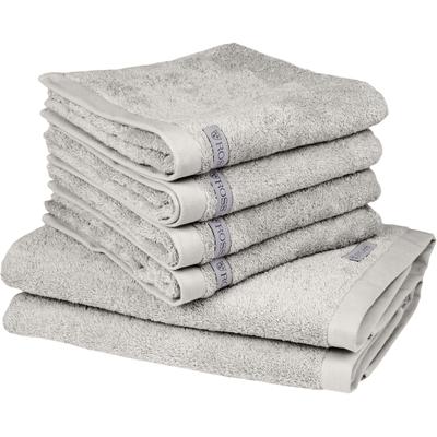 Handtuch Set ROSS "Sinfonie", grau (kiesel), 6 tlg., 4 Handtücher (50x100cm), 2 Badetücher (70x140cm), Frottier, Frottier, Obermaterial: 100% Baumwolle, Handtuch-Sets, beinhaltet: Handtücher und Badetücher Image