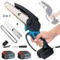 Mawiron - Mini motosega senza fili con 2 batterie 5,5 a, 6 pollici e 4 pollici 2 in 1 motosega