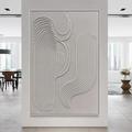 arte murale minimalista bianca dipinta a mano arte in gesso arte murale opaca strutturata arte murale per la casa struttura pittura astratta arte 3d decorazione per la casa cornice pronta da appendere