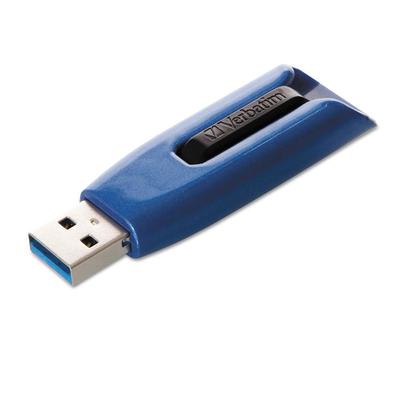 Verbatim V3 Max USB 3.0 Flash Drive, 64 GB, Blue (VER49807) Each Verbatim®