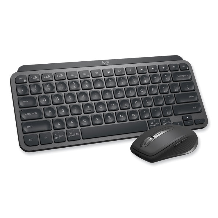 Logitech MX Keys Mini Combo for Business Wireless Keyboard and Mouse, 2.4 GHz Frequency/32 ft Wireless Range, Graphite (LOG920011048) Each Logitech®