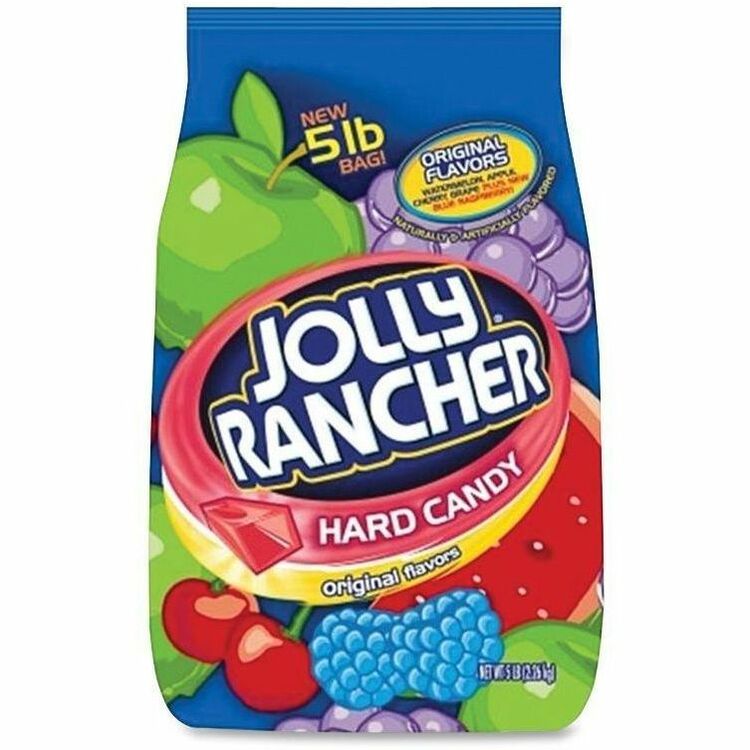 Jolly Rancher Original Hard Candy, Assorted Fruit Flavors, 5 lb Bag (HRS15680) 1 Bag Marjack Candy & Gum