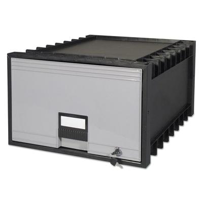 Storex Archive Storage Drawers with Key Lock, Legal Files, 18.25" x 24" x 11.5", Black/Gray (STX61155U01C) File Boxes