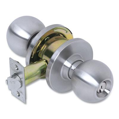 Tell Heavy Duty Commercial Storeroom Knob Lockset, Stainless Steel Finish (PFQCL100045) Each Tell® Doorstops