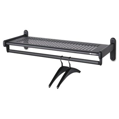 Quartet Metal Wall Shelf Rack, Powder Coated Textured Steel, 36w x 14.5d x 6h, Black (QRT20403) Each Quartet® Clothes Racks