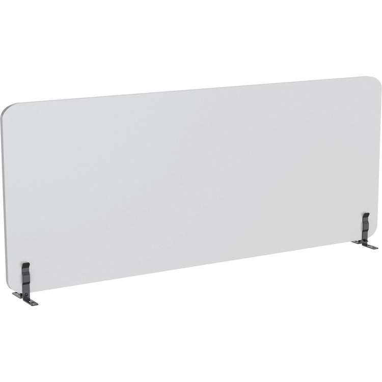 Lorell Acoustic Desktop Privacy Panel, 70.9" x 23.6" Height, Polyester Fiber, Light Gray (LLR25963) Each Privacy Screen