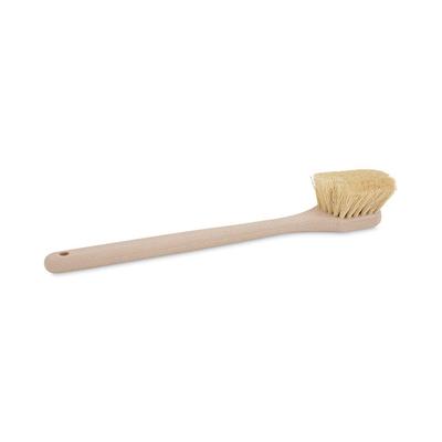 Boardwalk Utility Brush, Cream Tampico Bristles, 5.5" Brush, 14.5" Tan Plastic Handle (BWK4220) Each Boardwalk® Brushes