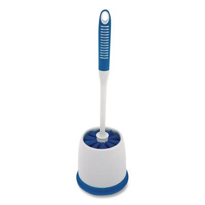 Impact Toilet Bowl Brush and Caddy, Blue/Gray (IMPT000200) Each Impact® Toilet Brushes