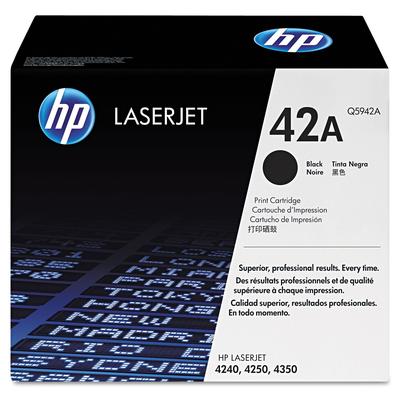 HP HP 42A, (Q5942A) Black Original LaserJet Toner Cartridge (HEWQ5942A) Each