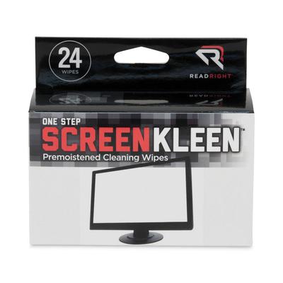 Read Right OneStep Screen Cleaner, 5 x 5, Unscented, 24/Box (REARR1209) Box of 24 Read Right® Cleaning Cloths & Wipes