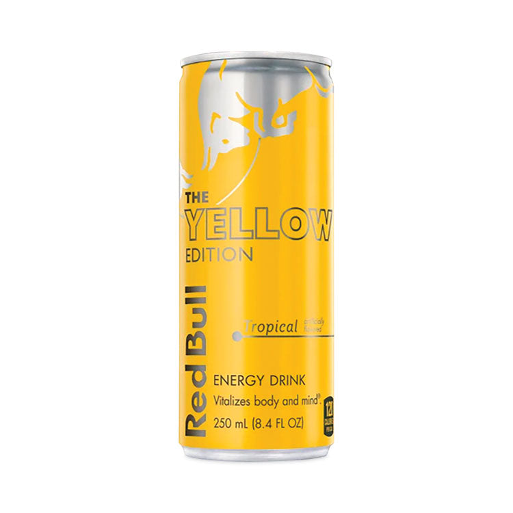 Red Bull The Yellow Edition Tropical Energy Drink, Tropical Punch, 8.4 oz Can, 24/Carton (RDBRBD28162) Case of 24 Red Bull® Energy Drinks