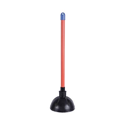 Boardwalk Toilet Plunger, 18" Plastic Handle, 5.63" dia, Red/Black, 6/Carton (BWK09201) Case of 6 Boardwalk® Toilet Plungers