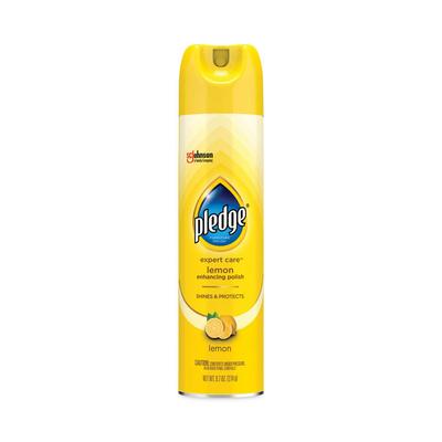 Pledge Furniture Polish, Lemon, 9.7 oz Aerosol Spray, 6/Carton (SJN336298) Case of 6 Pledge® Furniture Cleaners