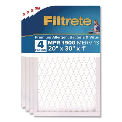 Filtrete High Performance Air Filter, 20 x 30, 4/Carton (MMMUT224CA) Case of 4 Filtrete™ Air Purifier Filters