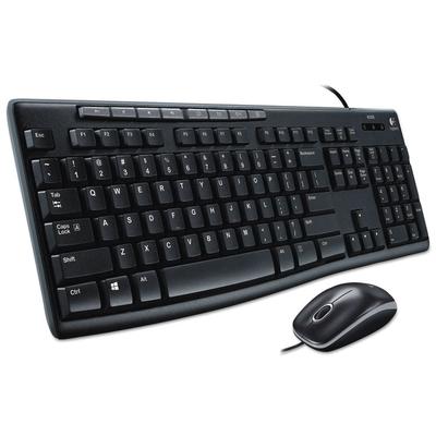 Logitech Wired Media Combo MK200, USB 2.0, Black (LOG920002714) Each Logitech® Keyboard & Mouse Combinations