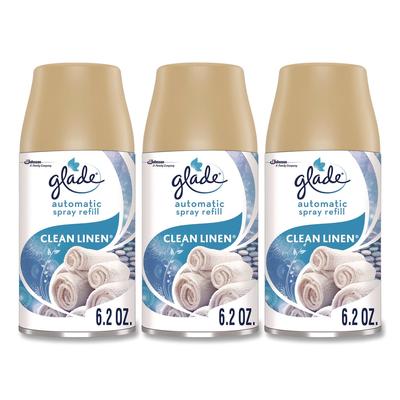 Glade Automatic Air Freshener Refill, Clean Linen, 6.2 oz Can, 3/Pack (SJN375632) Each Glade® Air Fresheners & Odor Eliminators