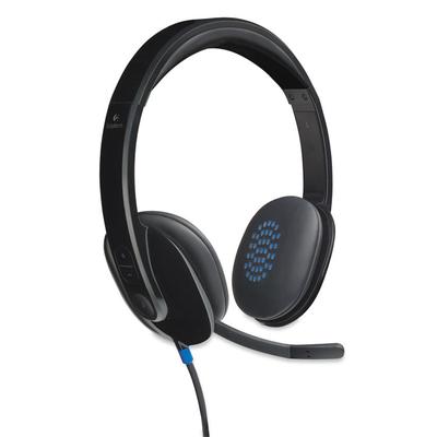 Logitech H540 Binaural Over The Head Corded Headset, Black (LOG981000510) Each Logitech® Headsets