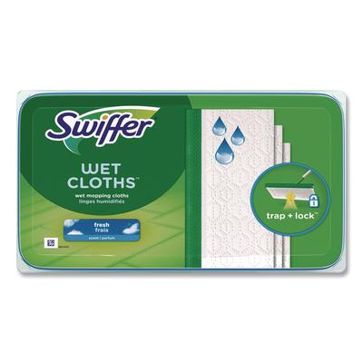 Swiffer Wet Refill Cloths, Fresh Scent, 10 x 8, White, 24/Box (PGC82856BX) Box of 24 Swiffer® Floor Dusters & Accessories