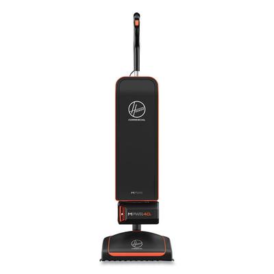 Hoover Commercial HVRPWR 40V Cordless Upright Vacuum, 13" Cleaning Path, Black/Orange (HVR24414059) Hoover® Commercial Vacuums