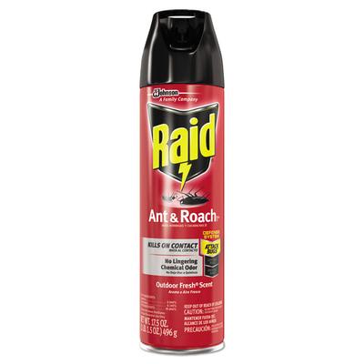 Raid Ant and Roach Killer, 17.5 oz Aerosol Spray, Outdoor Fresh (SJN351104EA) Each Raid® Insecticides