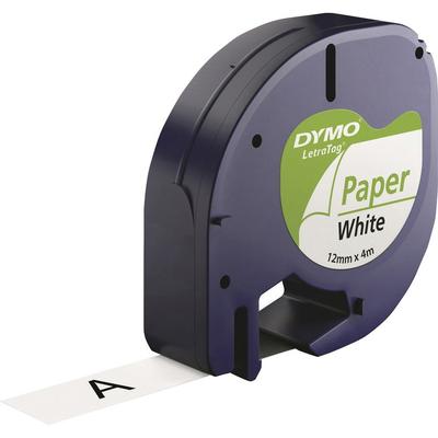 Dymo LetraTag Paper Label Tape Cassettes, 0.5" x 13 ft, White, 6/Pack (DYM2050826) Pack of 6 DYMO® Label Tapes & Label Maker Labels