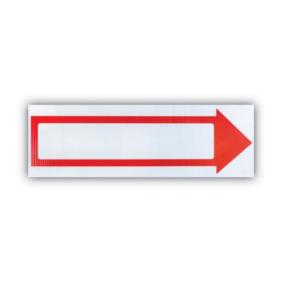 COSCO Stake Sign, 6 x 17, Blank White with Printed Red Arrow (COS098056) Each Cosco® Signs & Sign Holders