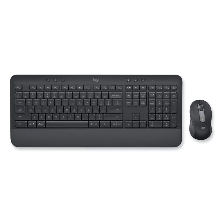 Logitech Signature MK650 Wireless Keyboard and Mouse Combo for Business, 2.4 GHz Frequency/32 ft Wireless Range, Graphite (LOG920010909) Each Logitech