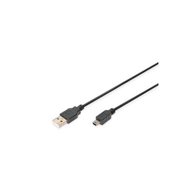 ASSMANN USB 2.0 Kabel Typ A-mini B (5pin) 1.8m USB 2.0 sw.