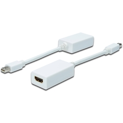 ASSMANN DisplayPort Adapterkabel mini DP-HDMI Typ A 0.15m weiß Image