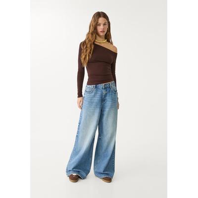 Stradivarius D99 loose wide leg jeans Medium blue 10