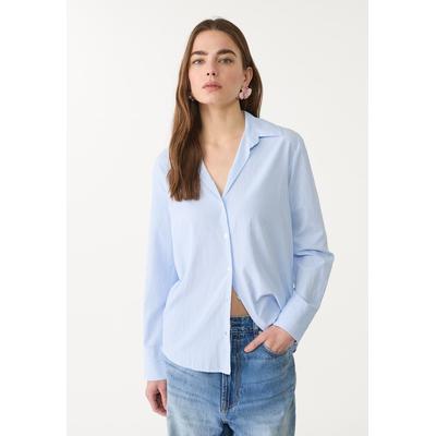 Stradivarius Striped poplin shirt Indigo L