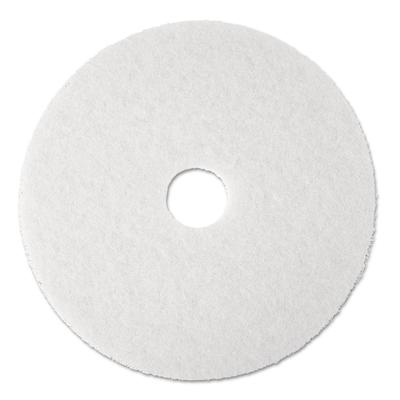 3M 8483 Low-Speed Super Polishing Floor Pads 4100, 19" Diameter, White, 5/Carton - Carton of 5